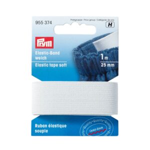 Elastic-Band weich, weiß, 1 m, 25 mm