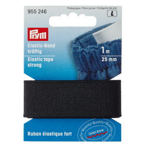 Prym Elastic-Band kräftig, 1 m, 25 mm schwarz