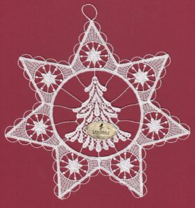 Fensterbilder Echt Plauener Spitze, weiß, 3 Dessins