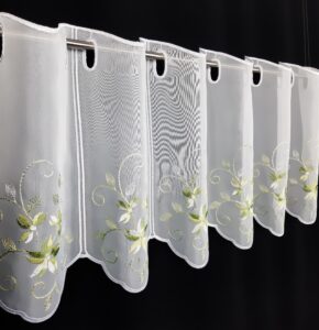 Stickereipanneaux auf Voile, 30, 45 und 60 cm hoch 3 Farben