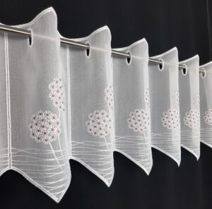 Panneau 30 und 45 cm hoch, Weiß Rose 100 % Polyester
