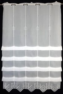 Raffrollo, 170 hoch, weiß/grau