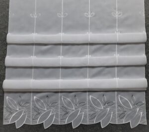 Raffrollo, 170 hoch, weiß/grau