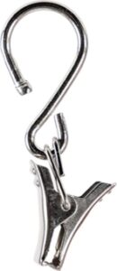 10 Metall-Seilhaken mit Klammer silber