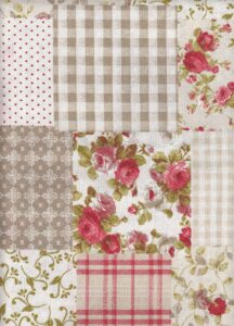 Dekostoff Design Kent, Rose, quadratisch-gemustert