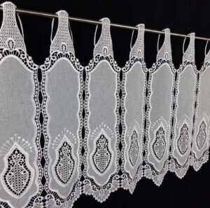 Macramè Panneaux, Applikationspanneaux 30, 45, 60 oder 90 cm hoch, Farbe weiß