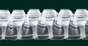Flausch-Smokband, transparent, 50 mm breit