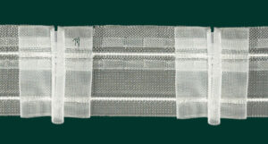 Faltenband, volltransparent, 1:2,5, Rapport 32,6 cm, 5 Falten, 50 mm breit