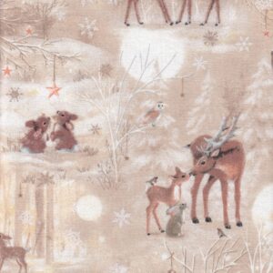 Kuschelflanell „Winterlicher Märchenwald“ – Sanfte Naturtöne
